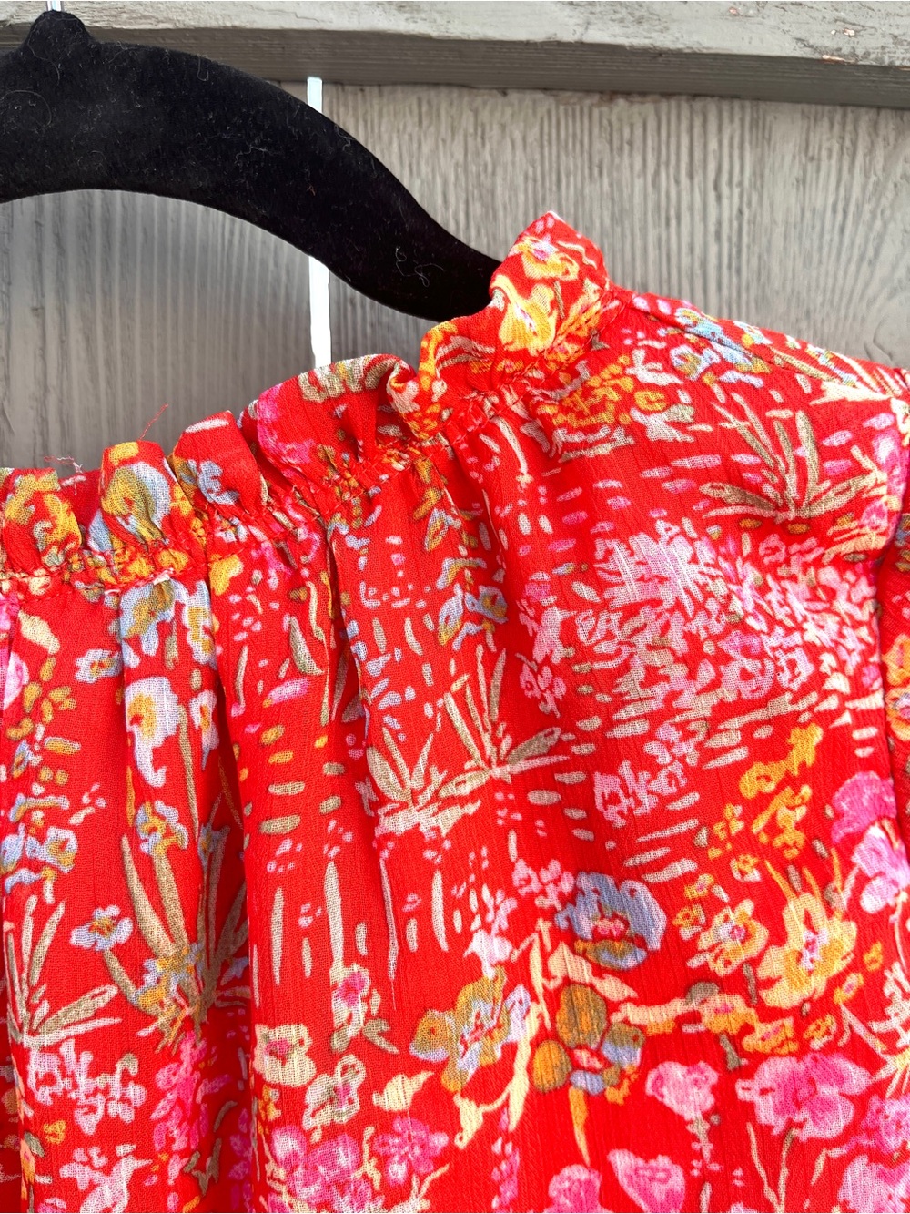 We’re All Pretty Girls Floral Mini Dress Tiered Skirt Orange Size Small - Picture 7 of 9